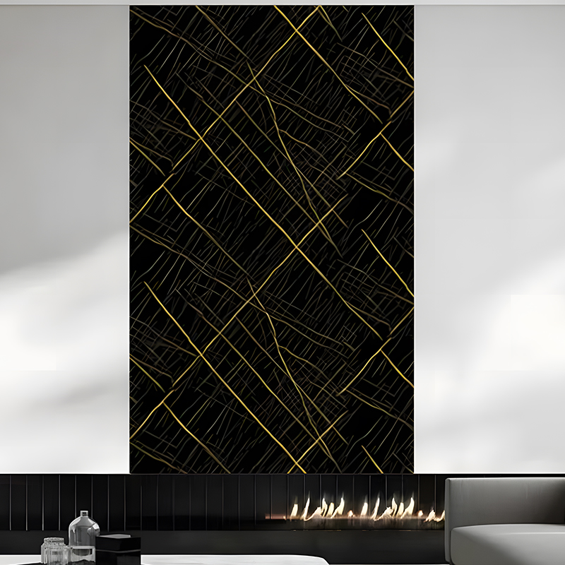 Black Gold Luxury Lobby zidna PET folija za prijenos